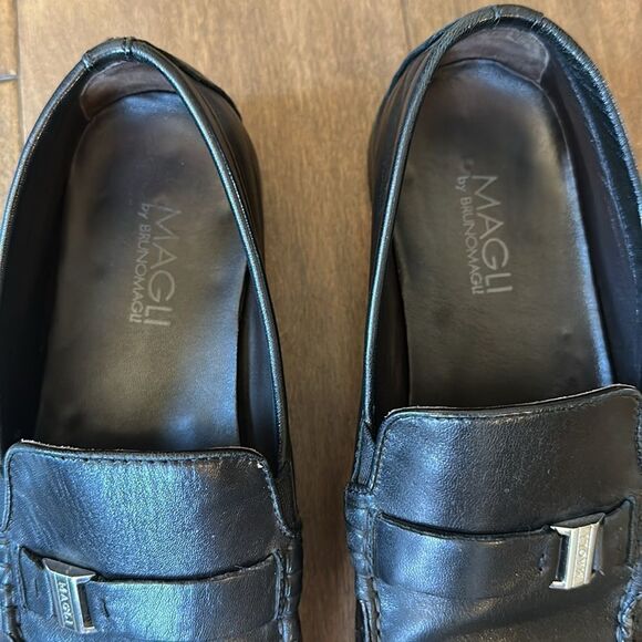 Bruno Marlo Davee Black Leather Loafers 8.5 - Picture 3 of 7